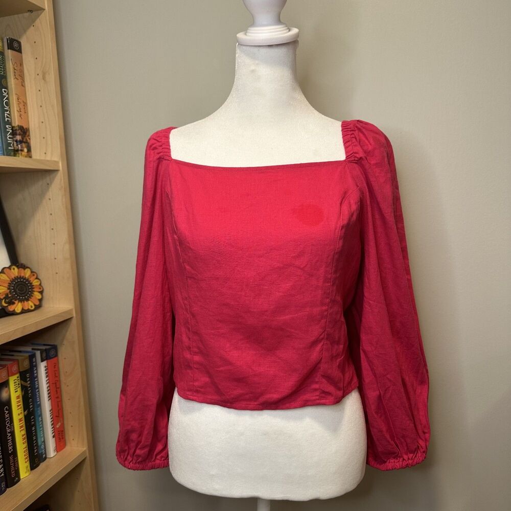 Express Hot Pink Tie-Back Crop Top | NWT | Size Medium